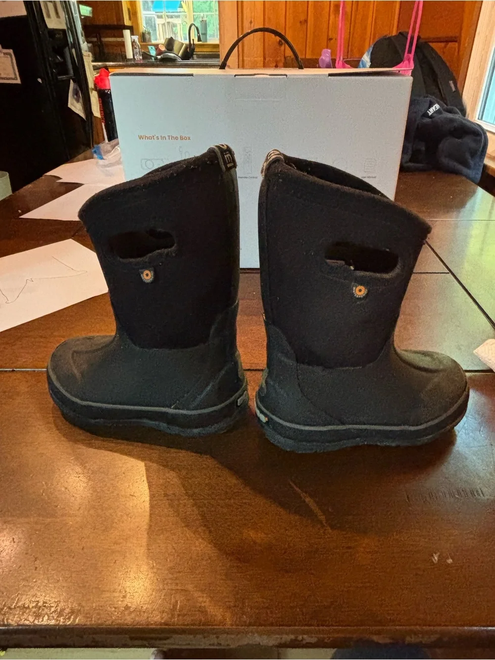 Bogs Kids Classic Handle Waterproof Rubber Snow Boots